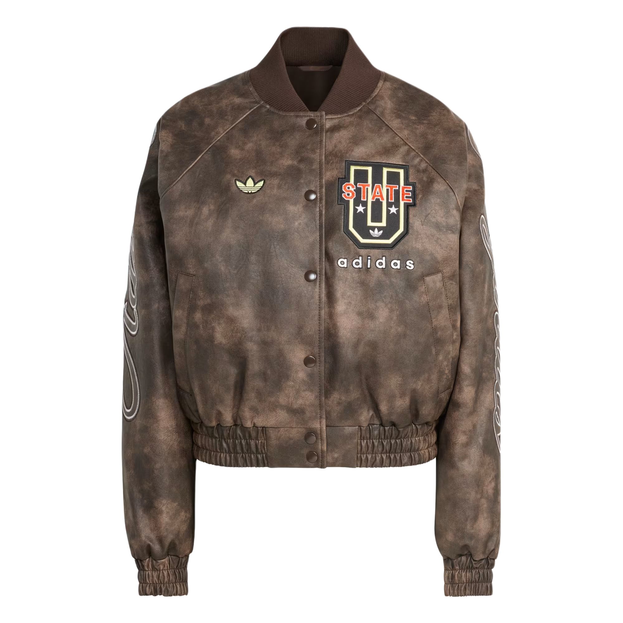 Adidas Originals Athl Dept Vintage Faux Leather Jacket KF2307