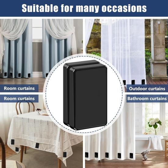 1 pár magnetických závaží na závěsy Přenosné Opakovaně použitelné Magnetické závaží Závaží na sprchový závěs Klip na spodní okraj pro vlajky Závěsy Ubrusy