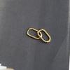 ANENJERY Chain Shaped Oval Hoop Earrings For Women Men Simple Geometric French Earrings Wholesale