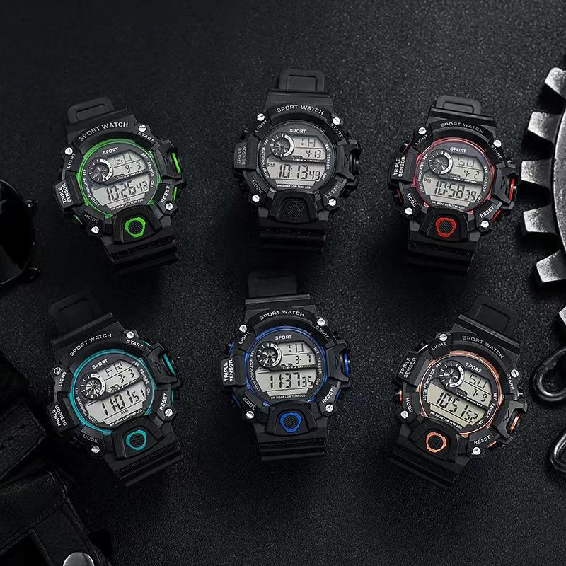 Multifunctional Waterproof Luminous Sport Watch for Junior and Senior Students