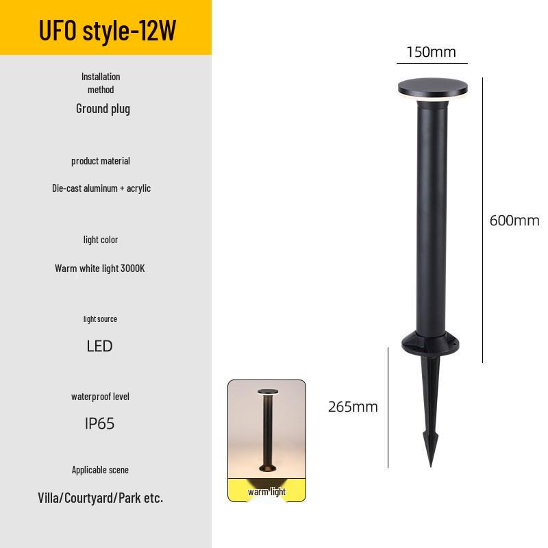 Solar Waterproof Garden Lights - Ground Inserted, Outdoor Courtyard Atmosphere, 24V/220V