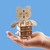 DIY Walking Bear Robot STEM Kit Wooden Wind-Up Mechanical Toy No-Glue Assembly Science Project for Kids Physics & Engineering Experiment