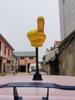 Cute Victory Finger Car Antenna Topper Eva Decorative Car Topper Balls Yellow