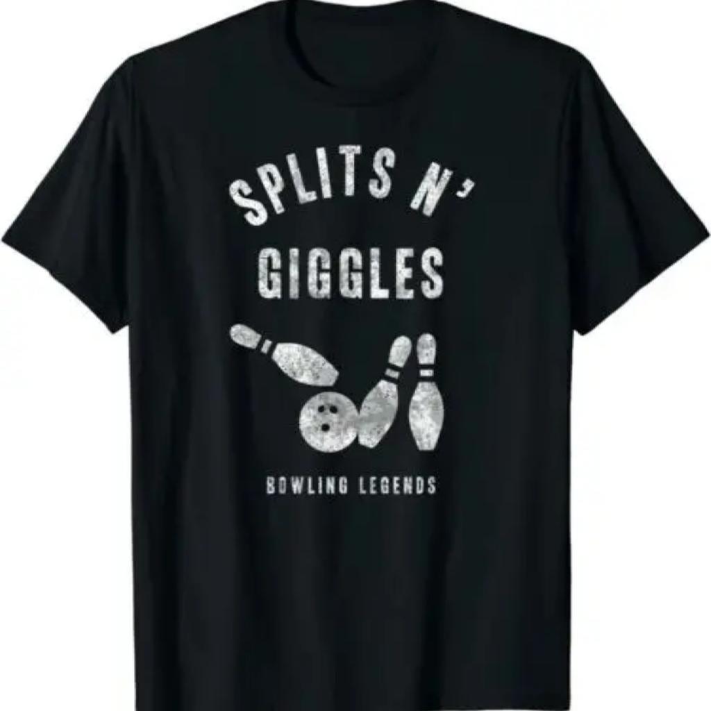 Bowling Team Splits N Giggles Matching League Gift T-Shirt