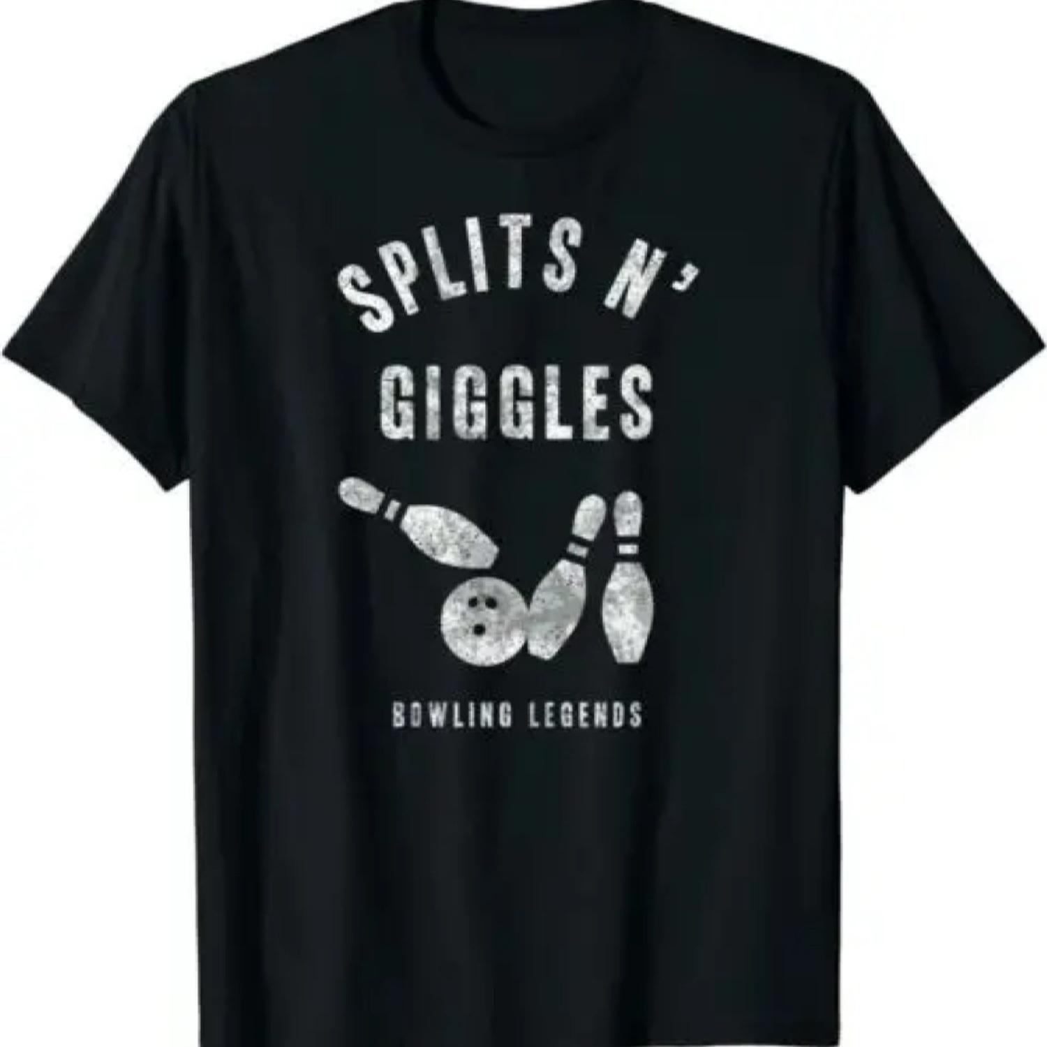 

Bowling Team Splits N Giggles Matching League Gift T-Shirt XXXXXL різнокольоровий