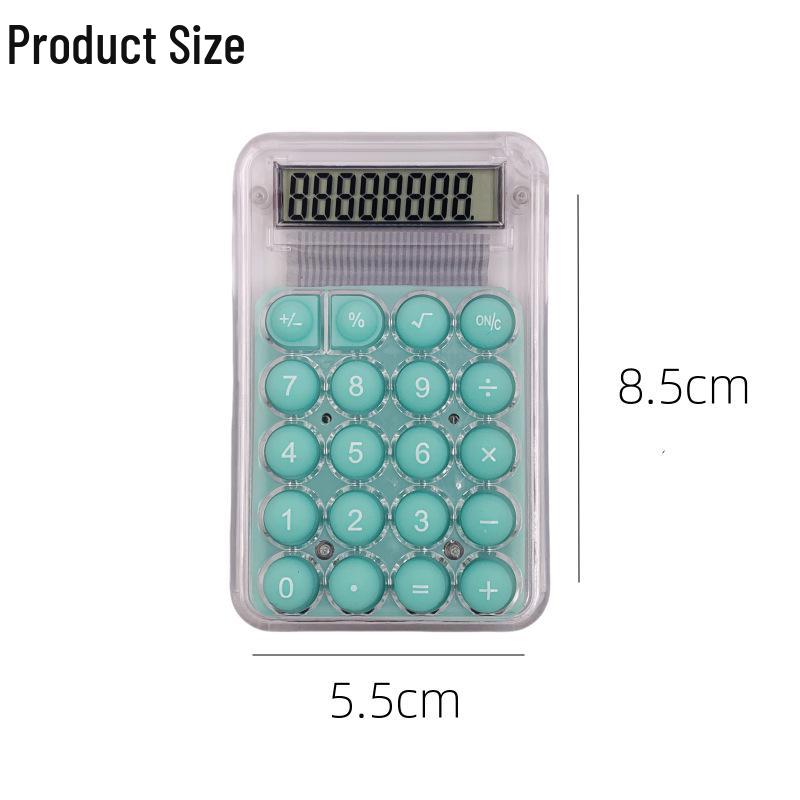 Student Mini Calculator: Candy Color Keys, Portable for Home & Office Use