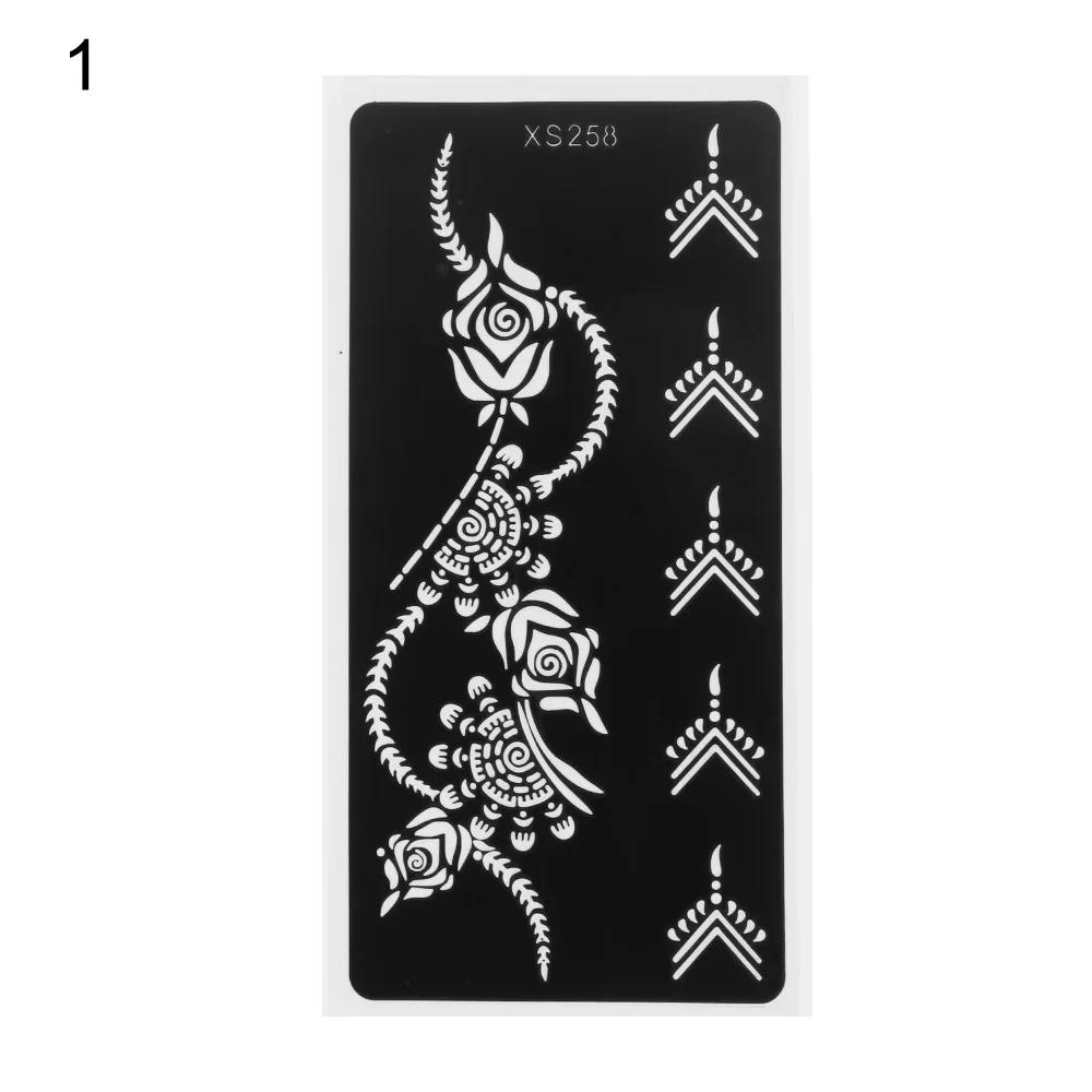 Nuovo Stencil Tatuaggio Henna Moda Tatuaggi Temporanei Mano Kit Pittura Body Art DIY Adesivo Modello Matrimonio Indiano Strumenti Kit Pittura