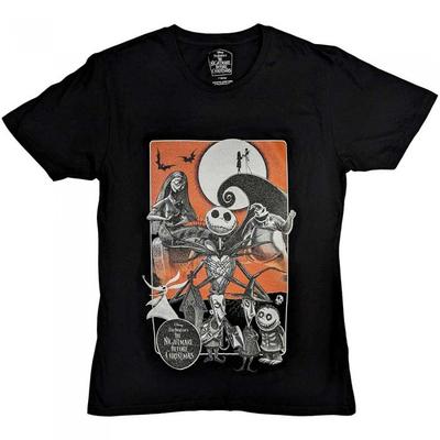 Nightmare Before Christmas Unisex Voksen T-skjorte med Måne-dekor