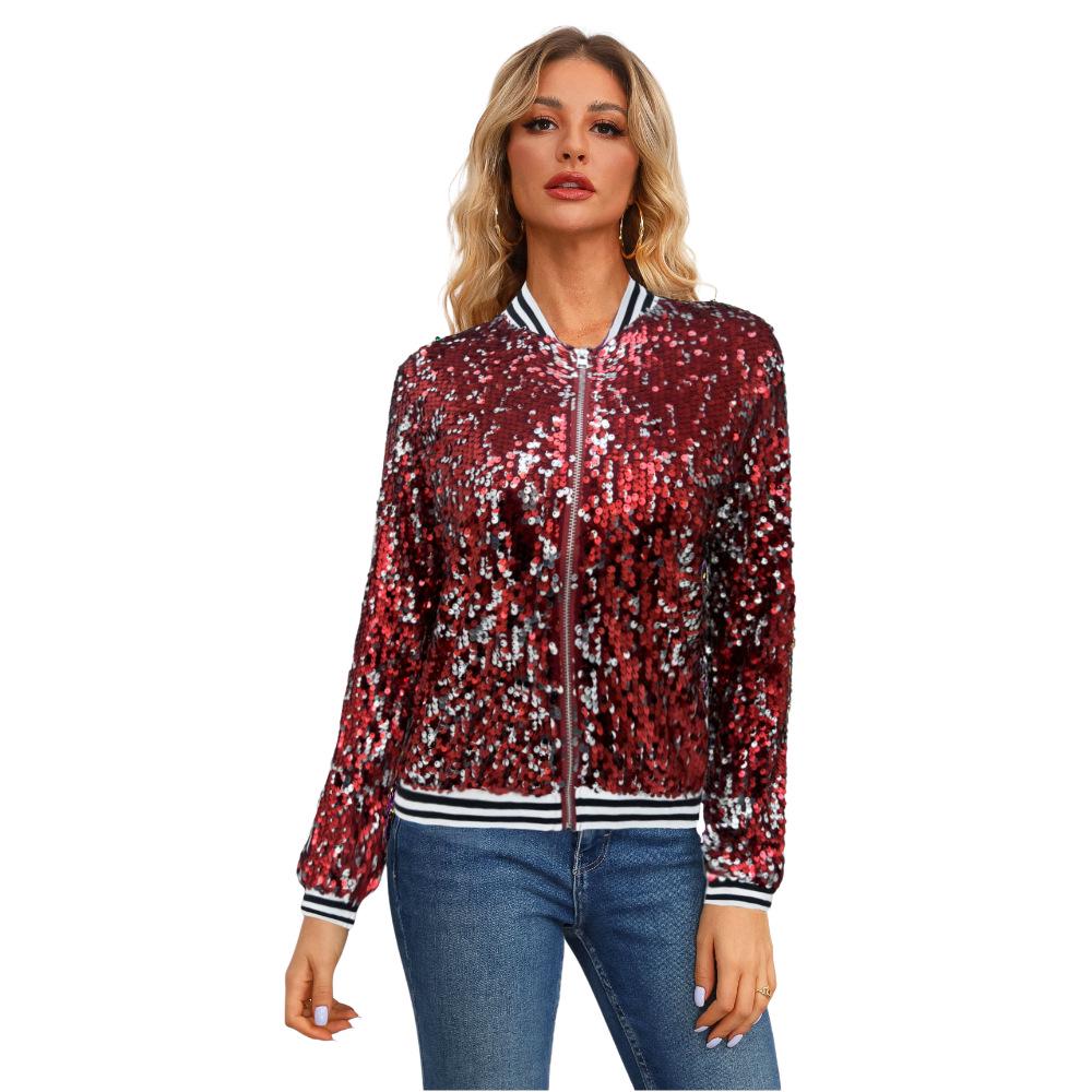 Sequin Long Sleeve Women's Jacket - Autumn/Winter Collection