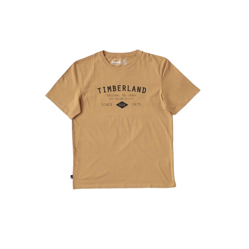 

Timberland Af Tfo Ss Workwear Label American Vintage Fashion Simple Versatile Short Sleeve T-Shirt Men Tops Wheat A2958-P47 M