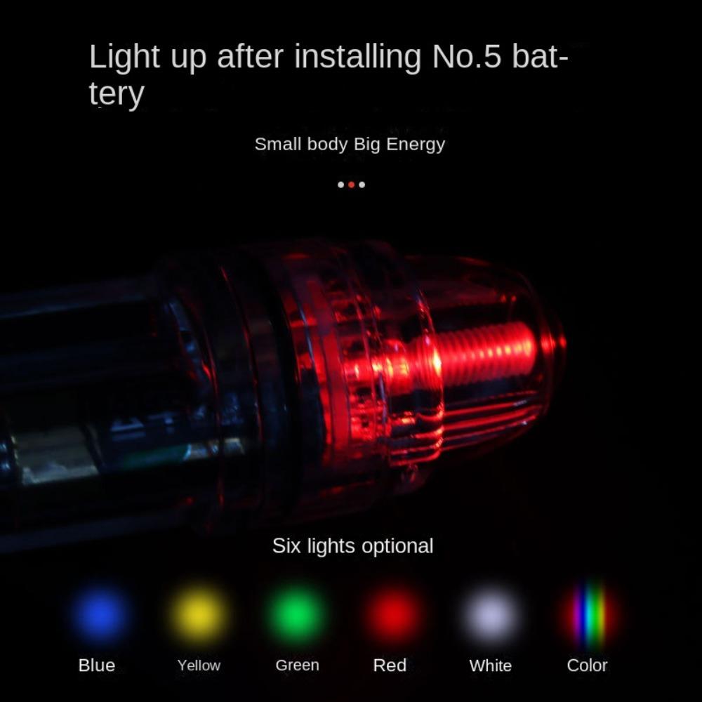 Waterproof LED Fish Attracting Indicator LED Flashing Night Fishing Lamp Light Bait  Underwater
