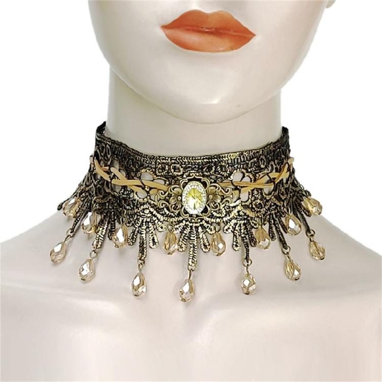 

Cool Choker Necklace for Women Collarbone Chain Collar Necklace for Nightclub 1 золотой