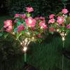 LED Solar Flower Light IP65 Waterproof Automatic ON/OFF Simple Installation