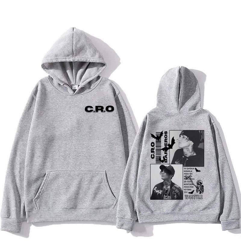 

C.R.O.Era Trap Tour 2025 Модний худі для чоловіків і жінок, хіп-хоп пуловер оверсайз з довгим рукавом, готичний панк, осінь-зима, спортивний одяг L