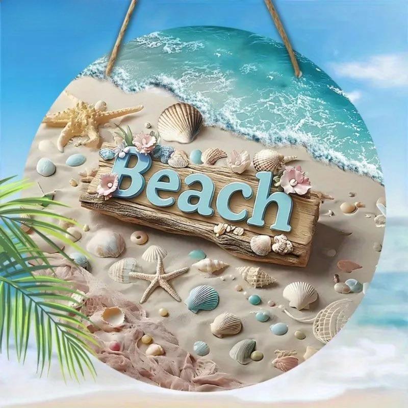 2D Flat Hanging Decorative Metal Sign Hand Painted Art