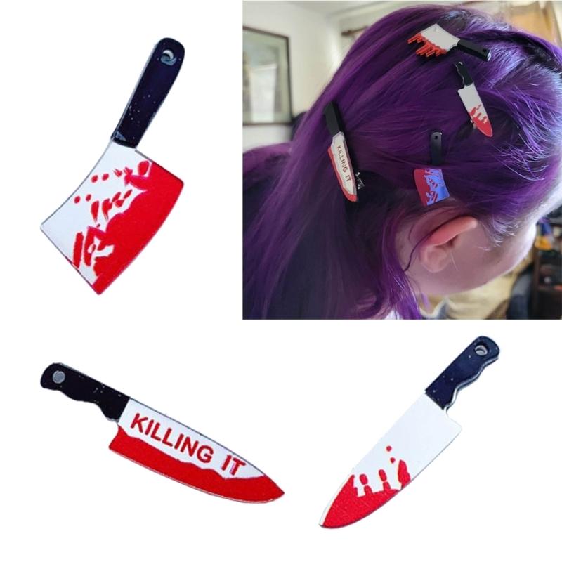 10 Pcs Mini Blood Knife Charm Acrylic Halloween Fake Knife Pendant Decoration for Necklace Earrings Jewelry Making