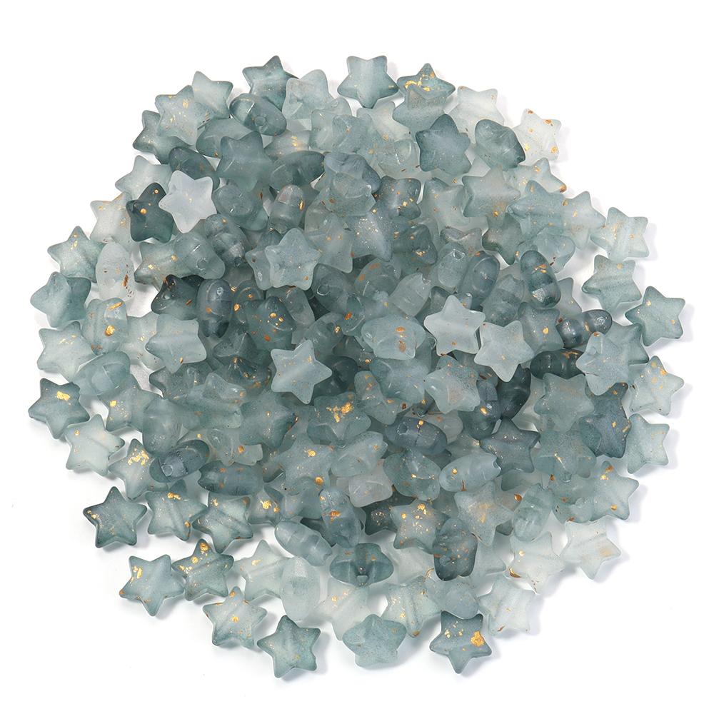 200 Stück 9x10mm Stern Acrylperlen Bunt Transparent Lose Abstandshalterperlen Für Schmuckherstellung DIY Armbänder Halsketten Zubehör