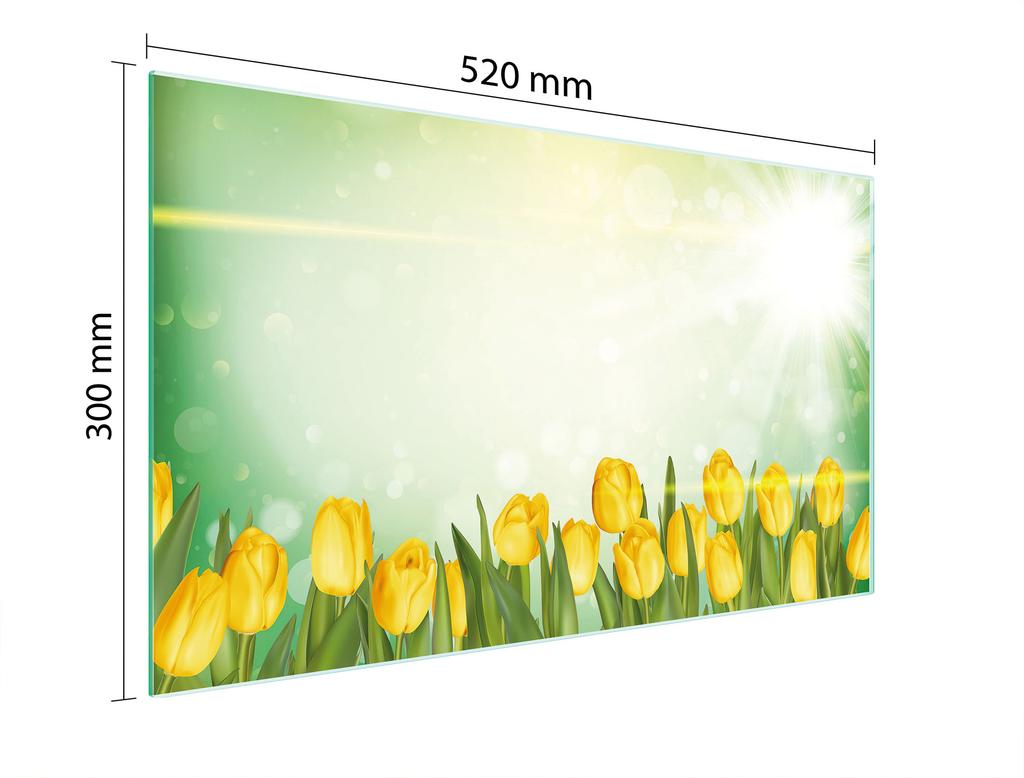 SZKLANA DESKA DO KROJENIA 52x30 TULIPANY