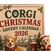 Christmas Party Favors 24 Days Advent Calendar 2026 with Mini Corgi Figurines Collectible Dog Toys Holiday Countdown for Kids Lovers Cute Ornaments