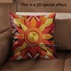 2D Aztec Sun God Pattern Throw Pillow Cases Pattern Cushion Cover Suitable For Sofa Bedroom Car Pillow Cover