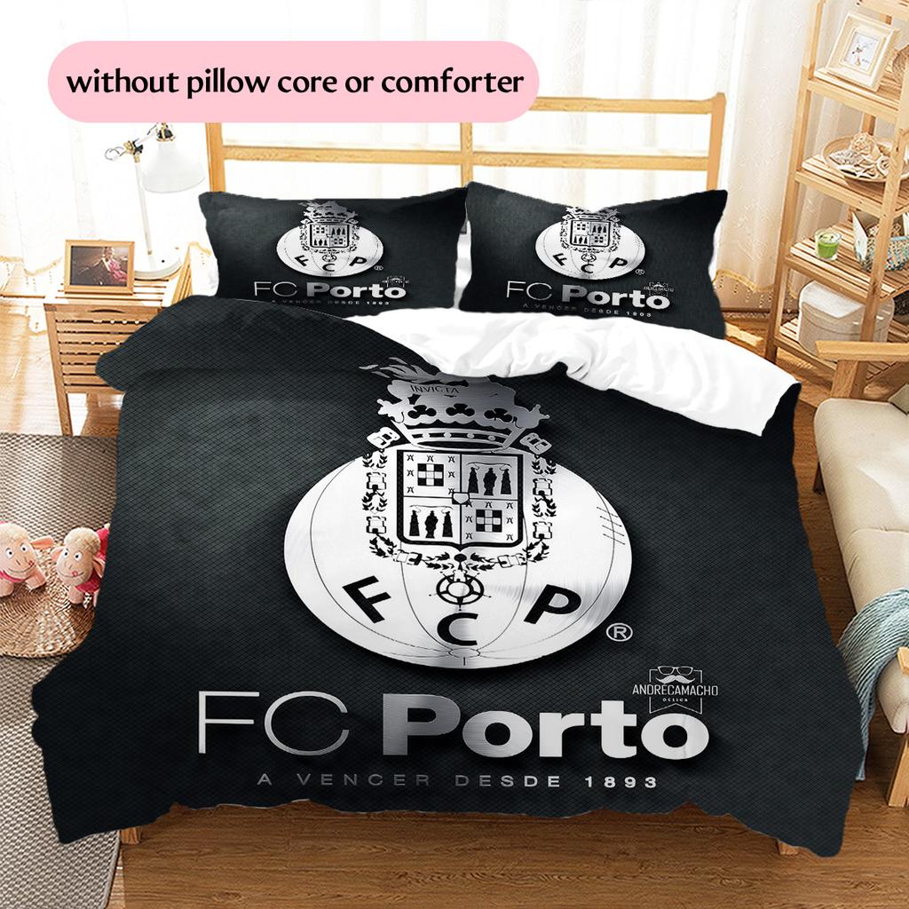 Futebol Clube do Porto Pattern Bedding Quilt Set  Home Decoration  Gift (1 * duvet cover + 2 * pillowcase  without core)