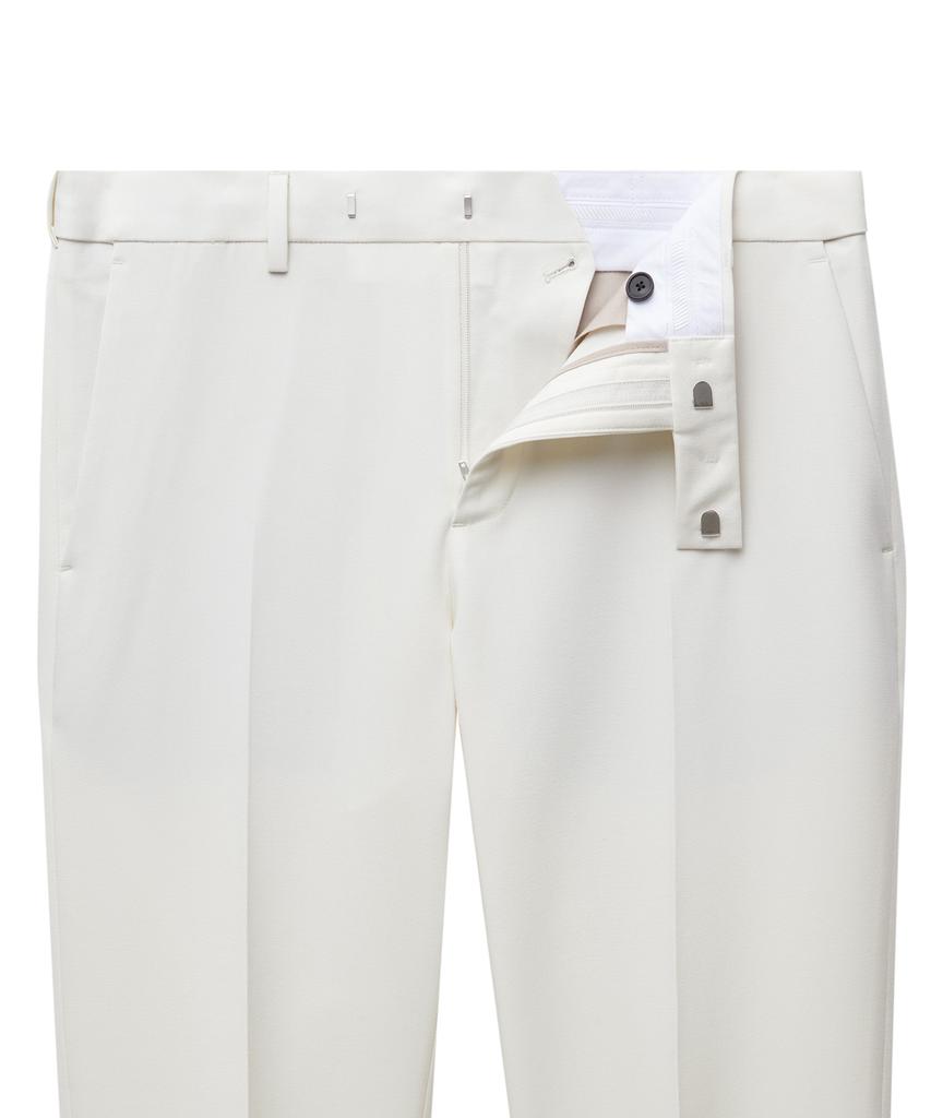 MUSINSA STANDARD Lightweight Tapered Turn-Up Hidden Banding Crop Slacks [Cream]