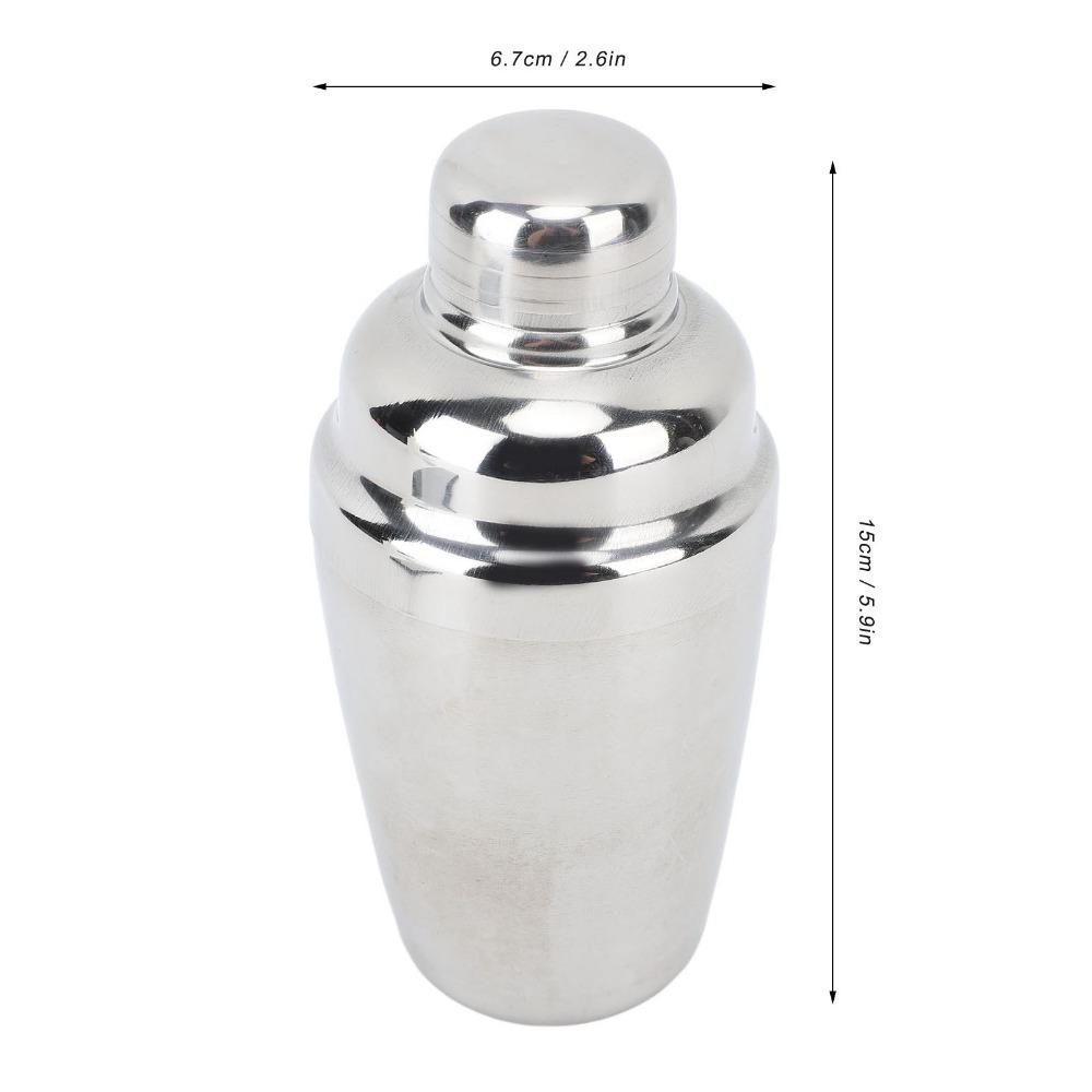 Stainless Steel Cocktail Shaker Built-In Strainer Professional Bar Shaker Restaurant