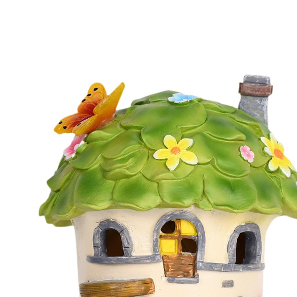 Garden Mushroom Statue Resin Sculpture Solar Sculpture for Home Lawn Patio