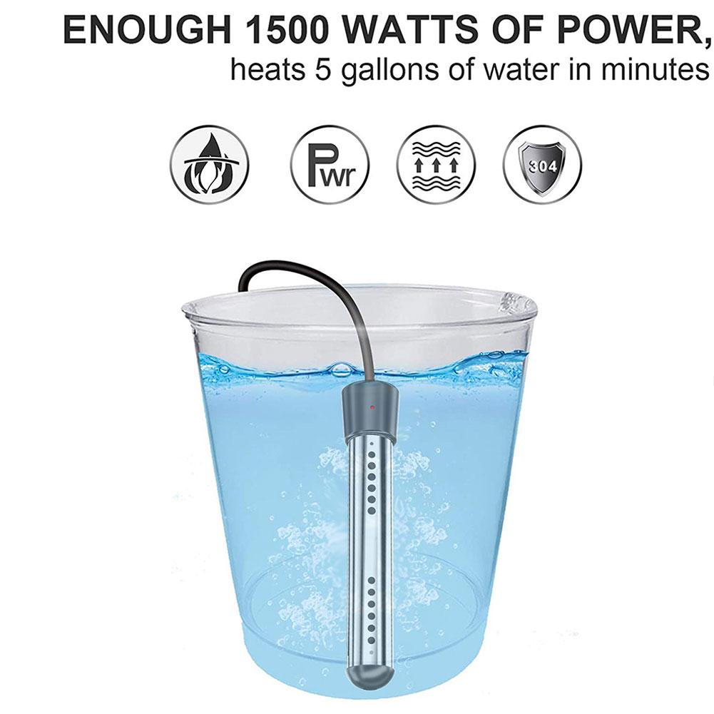 Portable High Power Heating Rod Household Immersion And Water Thermostat Heating Automatic Func B0M0