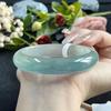 Jadeite Concubine Bangle: Bright Green, Round Clear Bracelet from Myanmar