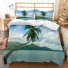 Blue Sky Silver Aircraft Three-Piece Quilt Cover Digital Printing Bedding Set Bed Cover