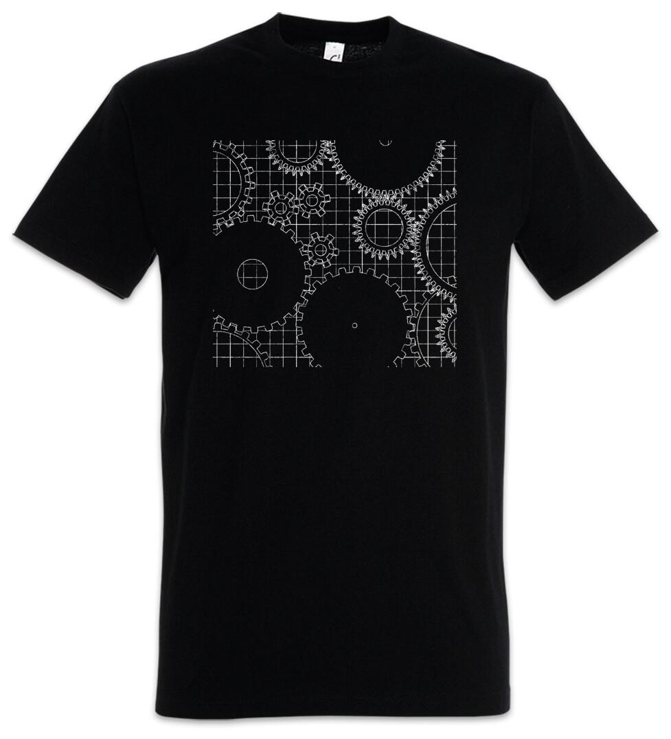 Mechanism II T-Shirt Mens Womens Tees Top Technology Science Engineer Mechanic Clockwork gear 3XL