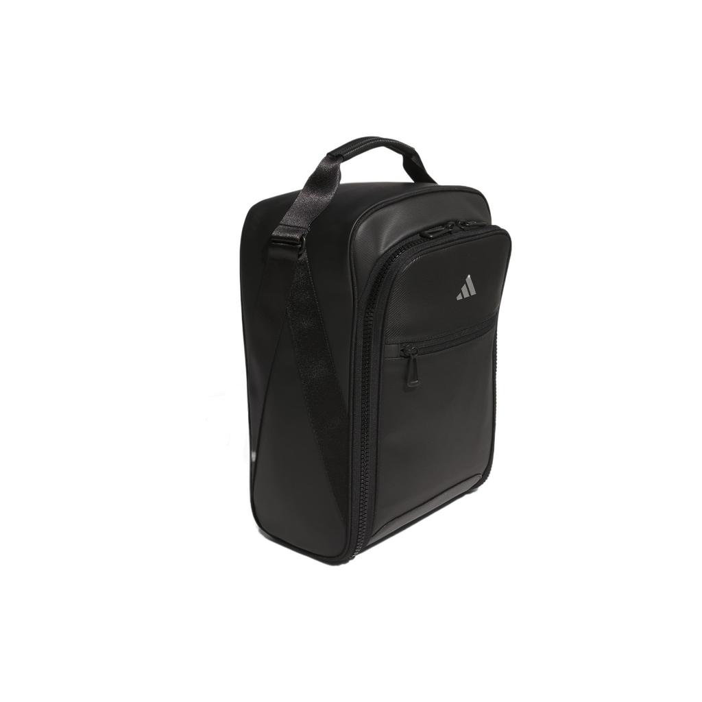 Adidas Sports Casual Zipper Closure PU Faux Leather Shoe Bag Tote Men bags Black IA2676