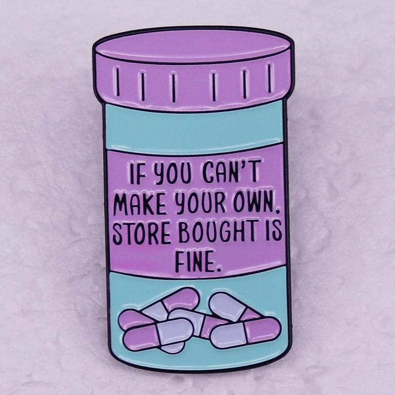 Brooch Fun Capsule Medicine Badge - DIY or Store-Bought