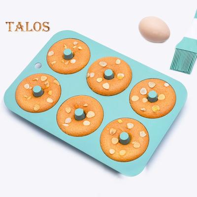 Silicone Mold Non-stick DIY Baking Tool Silicone Convenient 6 Holes Donut Mold Silicone Mold Bakery Supplies