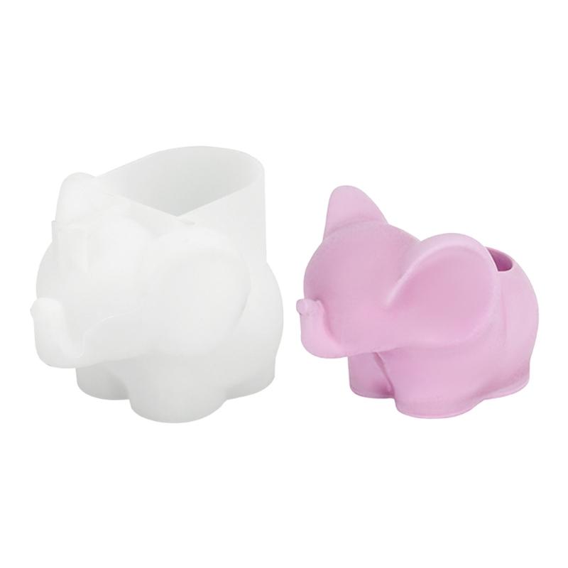 Silicone Mold Crafting Candle Holders Moulds Elephant Shape Candle Cup Moulds Suitable for Home Decors Enthusiasts 1