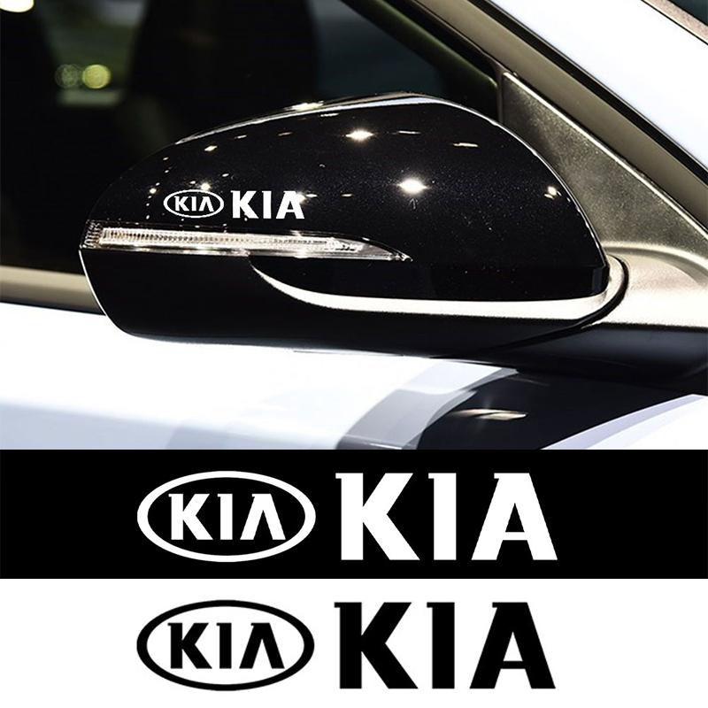 4 Pack PVC Car Logo Side Body Fuel Tank Cover Trunk Logo Sticker Accessories for Kia Rio Soul Seltos Forte K5 K3 Niro Sorento St