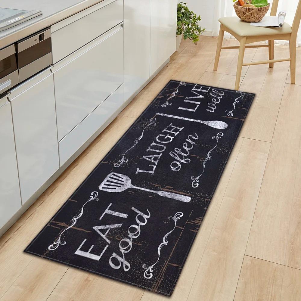 Tableware Pattern Home Kitchen Floor Mat Door Decoration Floor Mat