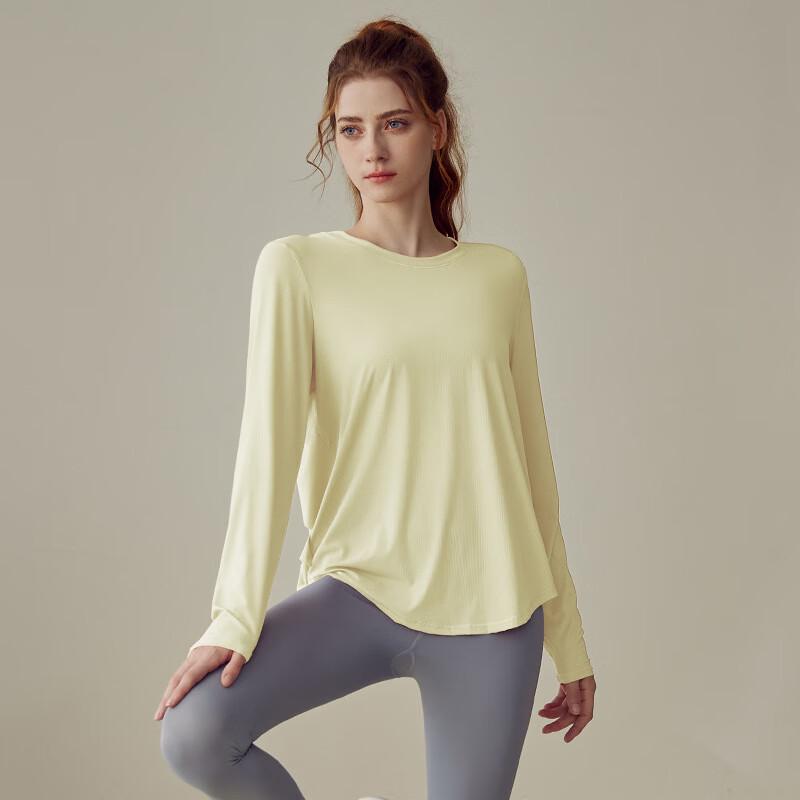 WEZHO Women's Loose Fit Long Sleeve Yoga Top