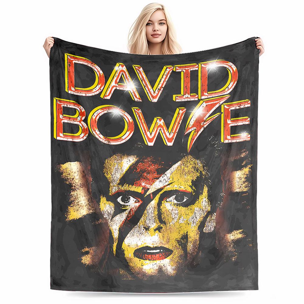 Bowie Lightning Bolt Blanket for all seasons blanket lunch break throw gift