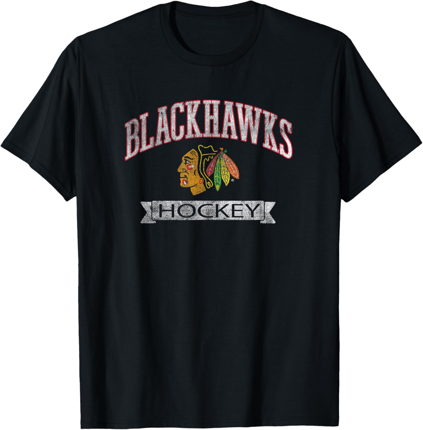 Chicago Blackhawks Vintage Hockey Black Officially Licensed T-Shirt S