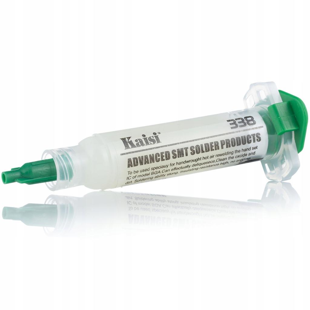 Rosfix Zestaw Lutowniczy Flux 338 z Płynną Cyną 183°C – Wysoka Jakość | 2x Tłoczek, 2x Igła | Topnik RMA-223 z Precyzyjnym Aplikatorem