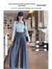 Spring 2025 Plus Size High-Waisted Wide-Leg Acetate Culottes - Slimming, Versatile, and Casual.
