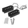 Wilkinson M Series WOPB Variable Gauss Alnico 5 Precision Bass Pickup 4-String PB For Electric Bass Guitar, Black (set of 2)
