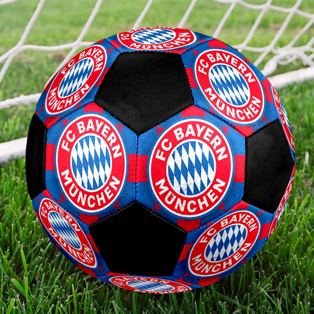 FC Bayern Munich Indoor Soccer Ball Colorful Machine Stitched PVC Size 5 Team Training Competition Ready Durable High-Bounce Cool Sports Gift
