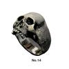 Exquisite Handmade Vintage Men Punk Ring Unique Gothic Skull Style Gothic Punk Horror Skull Rings
