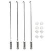 4PCS Suspension Rod Kit 23.6in Fit for Maytag Washer PS11703290 AP5971398 W10257087 W10257088 W10780048