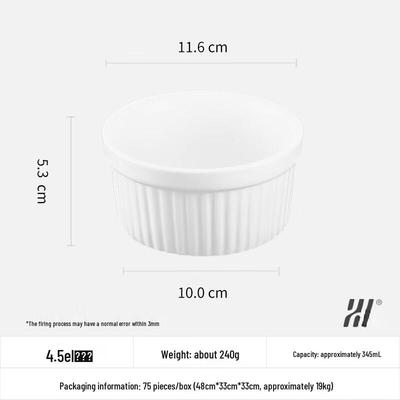 Shangqi Fluted Ceramic Ramekin Set