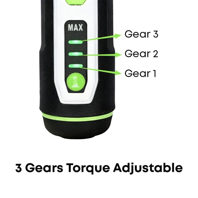 Rechargeable Screwdriver Kit 3 Speed Choices LED Light For Tight Areas Electronics