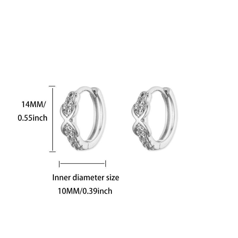 Multi-style Exquisite Geometric Butterfly Inlaid with Zircon Earrings Women's Fashion Retro Temperament Versatile